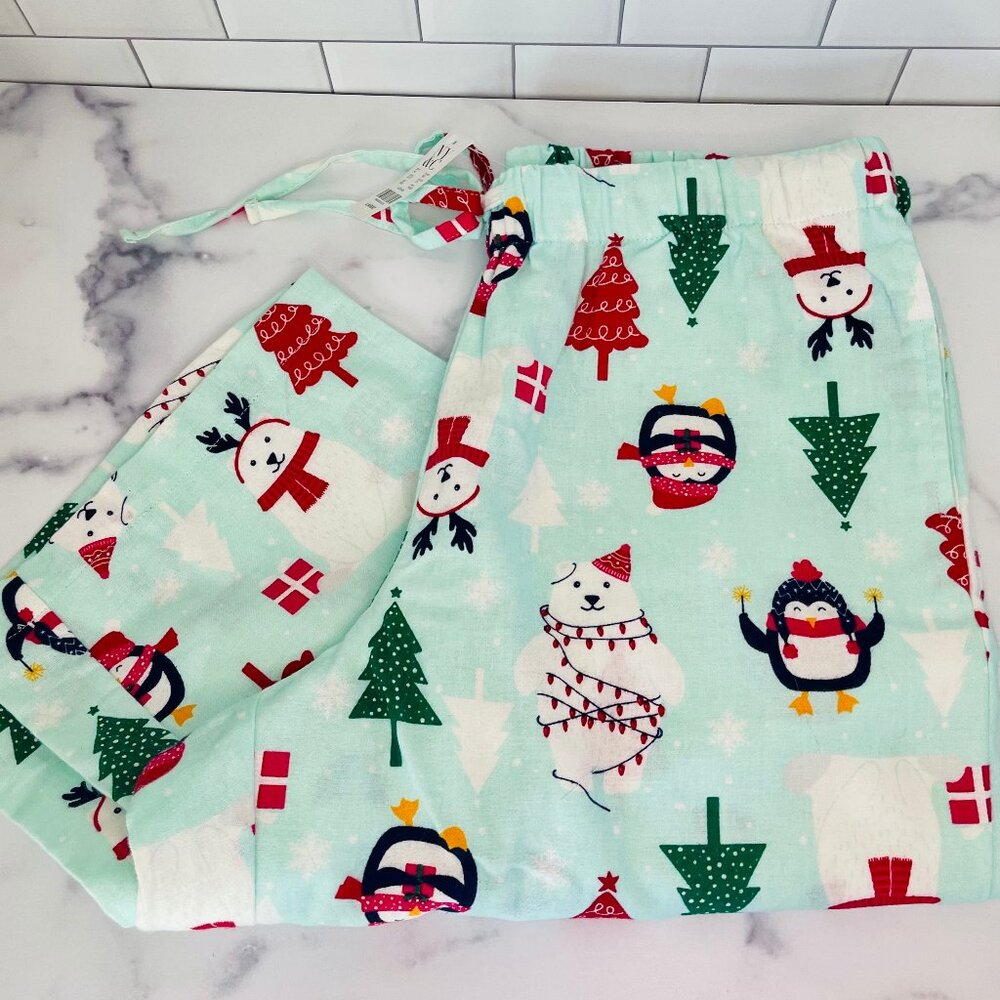 New York & Company Holiday-Print Pajama Pant NWT